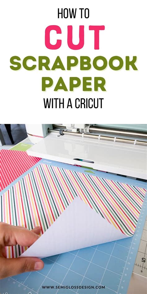 How to Cut Scrapbook Paper with a Cricut - Semigloss Design