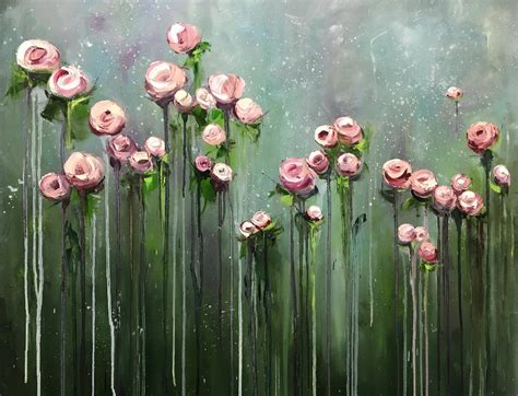 Big Flowers Art Work, Original Large Oil Painting, Handmade Painting, Canvas Art, Original, Hand ...