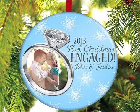 Engaged Christmas Ornament First Engaged Christmas