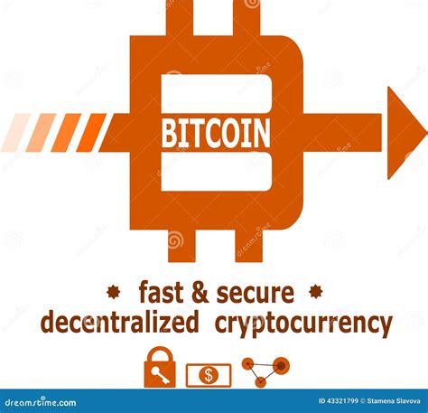 Bitcoin logo design stock vector. Illustration of banner - 43321799