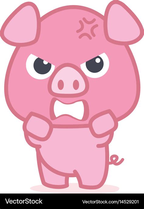 Cartoon Angry Pig