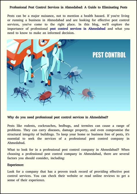 Professional Pest Control Services in Ahmedabad by hariompestcontrol - Issuu