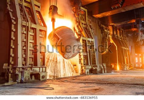 Blast Furnace Smelting Liquid Steel Steel Stock Photo 683136955 ...