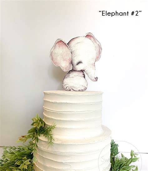 Elephant Cake Topper Baby Shower Decor Centerpiece Decoration - Etsy