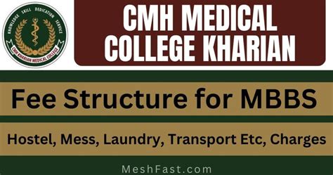 CMH Kharian Fee Structure 2024 for MBBS [UPDATED]