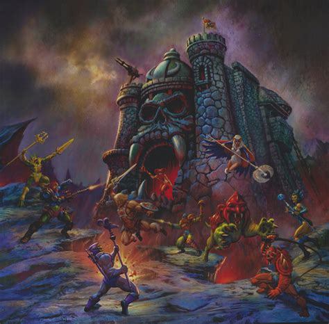 Castle Grayskull boxart as wallpaper