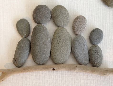 Pebble Art/ Family of Five/ Canvas /family Sculpture/ California Big ...