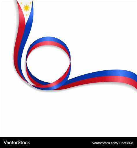 Philippines wavy flag background Royalty Free Vector Image