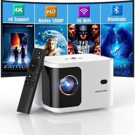 Dropship 5G WiFi Mini Bluetooth Projector 4K Support, 300 ANSI HD 1080P ...