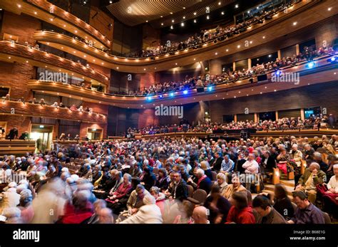 The audience inside the main auditorium the Donald Gordon theatre at the wales millennium centre ...