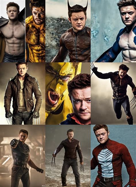 Taron Egerton as Wolverine , document. photo. | Stable Diffusion | OpenArt