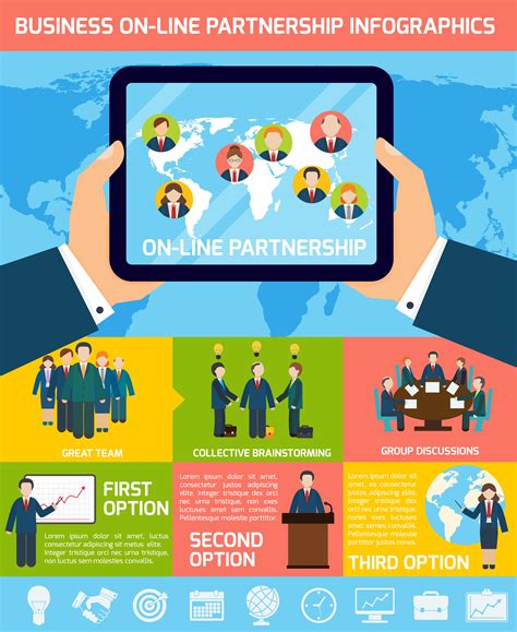 Business partnership infographics 439666 Vector Art at Vecteezy