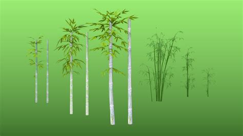 Bamboo set plant free VR / AR / low-poly 3D model | CGTrader