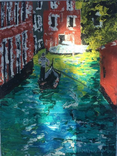 Venice canal Oil painting by Inna Montano | Artfinder