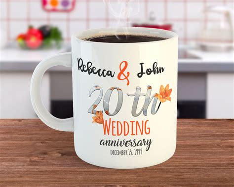 20th Anniversary Gift 20 Year Anniversary Mug China Anniversary Gift Twenty Year Gift for Wi ...