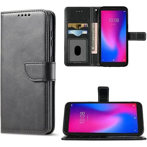 For Consumer Cellular Postpaid ZTE Avid 579 Wallet Pouch Cover Cell Phone Case - Black - Walmart.com