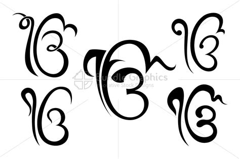 Ik Onkar - Sikh Religious Symbol Calligraphic Set (20726 ...