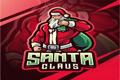 Santa Clause Esport Mascot Logo Design Graphic by visink.art · Creative Fabrica