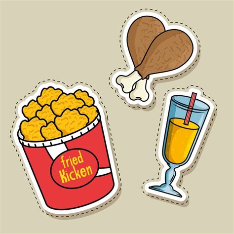 Premium Vector | Fast food stickers pop art