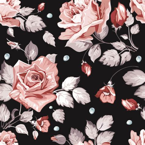 Black Floral Vintage Wallpapers - Wallpaper Cave