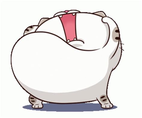 Ami Fat Cat Big Tummy Sticker - Ami Fat Cat Big Tummy Cute - GIF を見つけて共有する