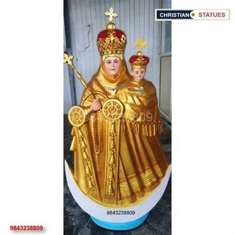 Multicolor Jesus VELANKANNI MATHA FIBRE STATUE - 4 FEET, For Decoration ...