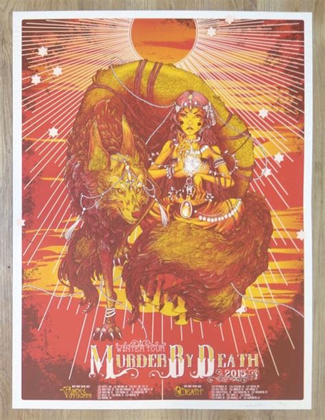 2015 Murder by Death - Winter Tour Silkscreen Concert Poster by Erica | JoJo's Posters