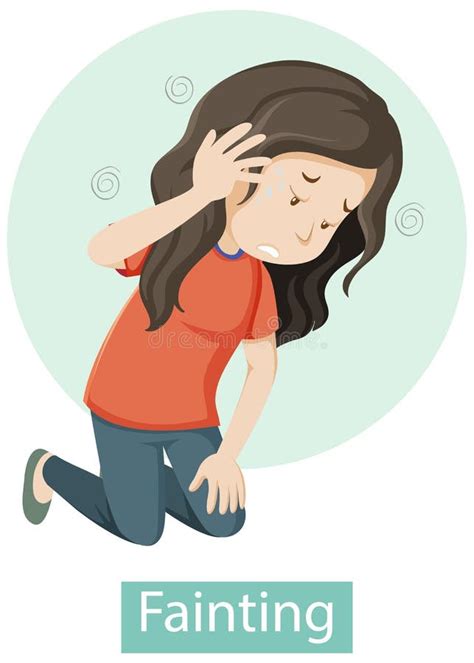 Cartoon Character with Fainting Symptoms Stock Vector - Illustration of ...