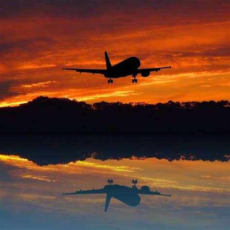 Awesome | Sunrise, Airplane silhouette, Airplane photography