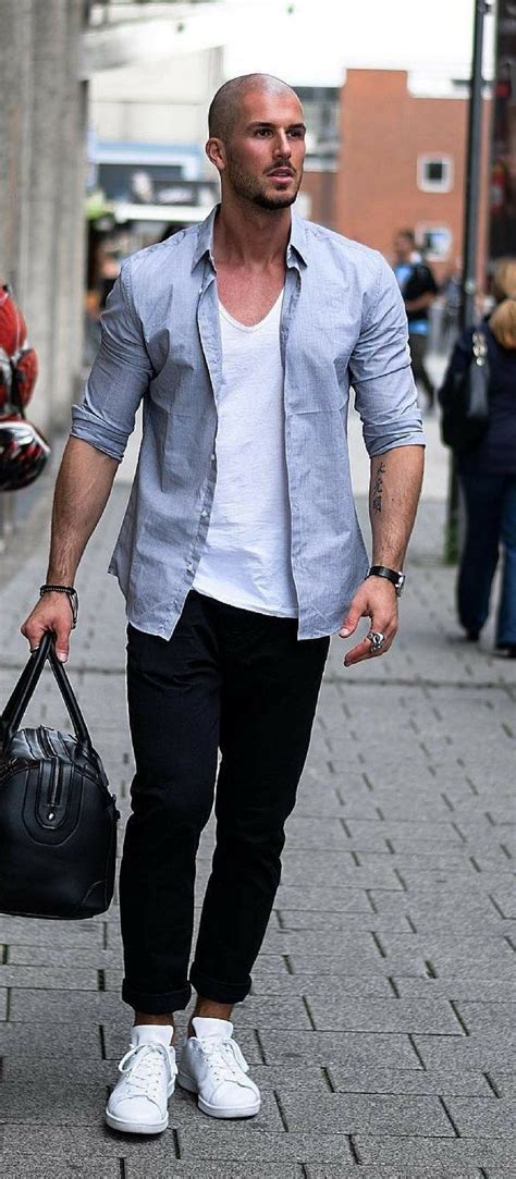 13 Coolest Casual Street Styles For Men | Bald men style, Summer outfits men, Mens casual outfits