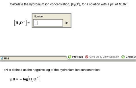 Solved Q. Calculate the hydronium ion concentration, [H3O+], | Chegg.com