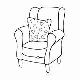 Armchair Coloring Sheet sketch template