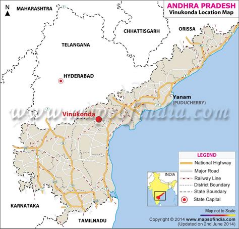 Where is Vinukonda Located in India | Vinukonda Location Map,Andhra Pradesh