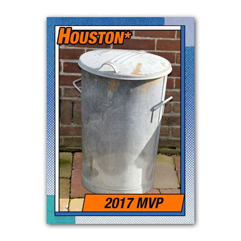 Funny Novelty Baseball Card Houston Astros Trash Can Cheating - Etsy