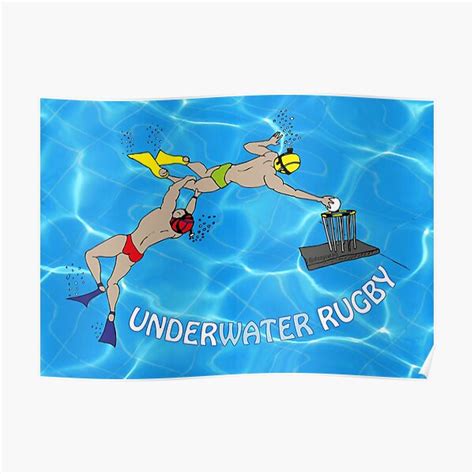 "Underwater Rugby Rules" Poster by dizzycat-biz | Redbubble