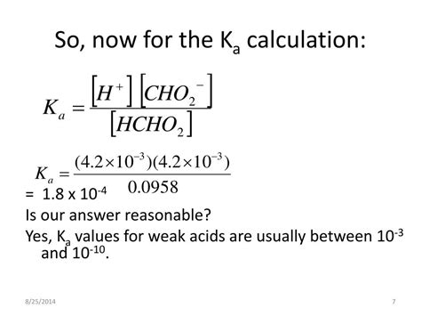 PPT - pH and K a values of Weak Acids PowerPoint Presentation, free download - ID:3560479