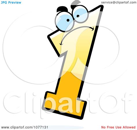 Clipart Mad Yellow Number One - Royalty Free Vector Illustration by Cory Thoman #1077131