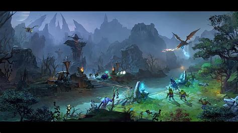 HD wallpaper: dota 2, middle, battle, map, heroes | Wallpaper Flare