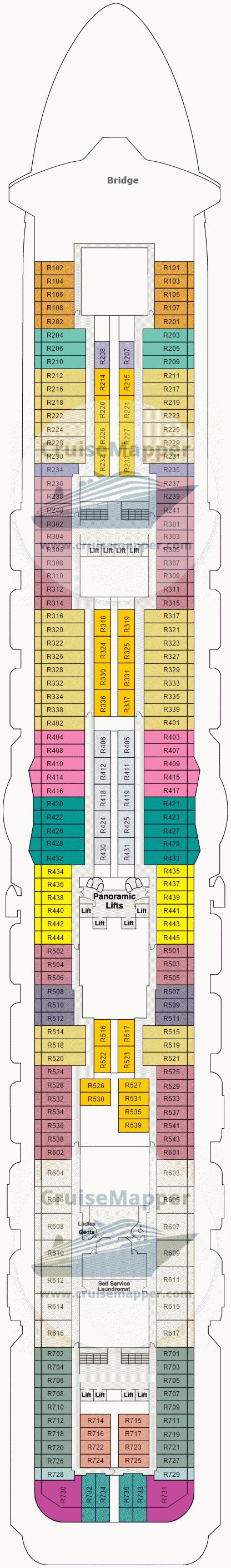 Majestic Princess deck 14 plan | CruiseMapper