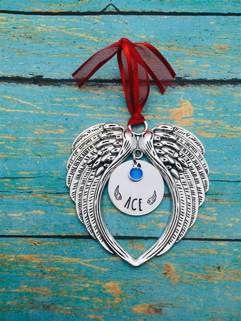 Personalized Angel Christmas Ornament Memorial Ornament With | Etsy