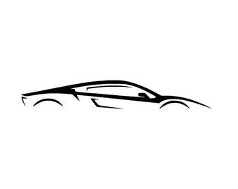 Sports Car Silhouette Clip Art