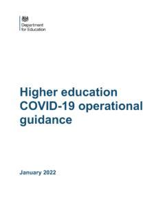 Higher education COVID-19 operational guidance / higher-education-covid-19-operational-guidance ...