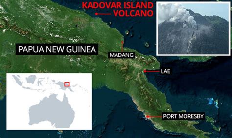 Kadovar volcano map: Where is the volcano in Papua New Guinea? | World | News | Express.co.uk