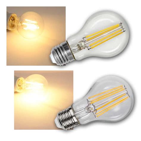 E27 filament LED bulbs with brightness sensor | warm white