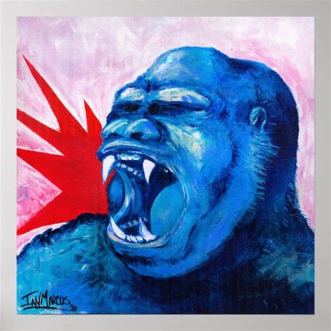 Gorilla Roar Poster | Zazzle