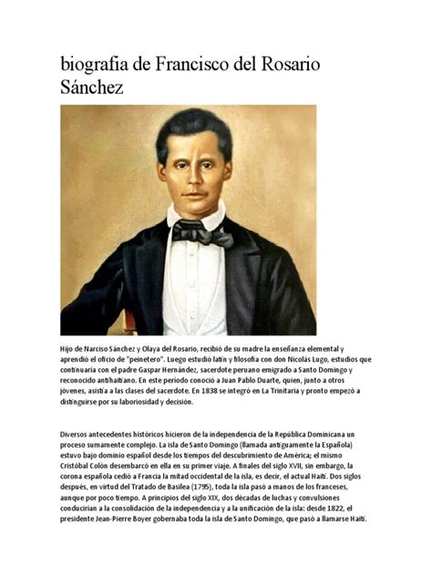 biografia de Francisco del Rosario Sánchez | PDF