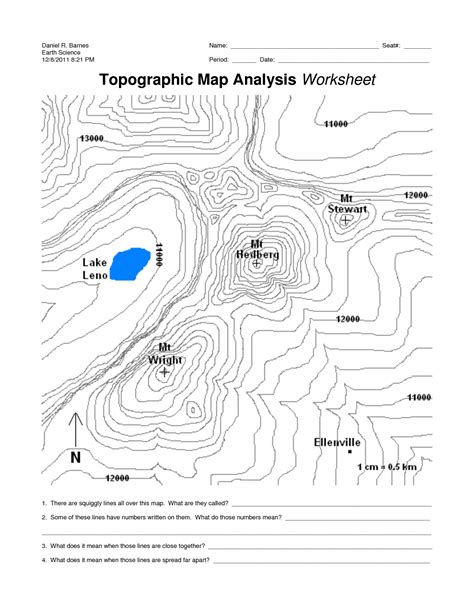 Topographic Maps Exercises