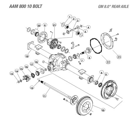 GM 8" Rear Axle - Differential Parts Catalog - West Coast Differentials