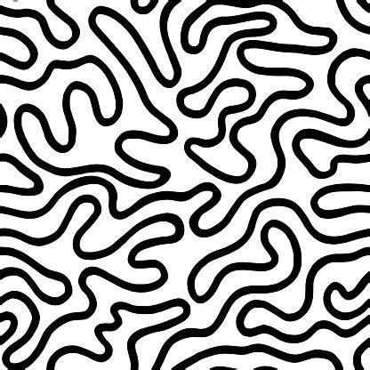 Seamless Abstract Pattern With Curved Lines A Maze Stock Illustration ...