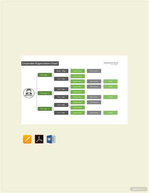 Corporate Sales Organizational Chart Template in PDF, Word, Pages ...